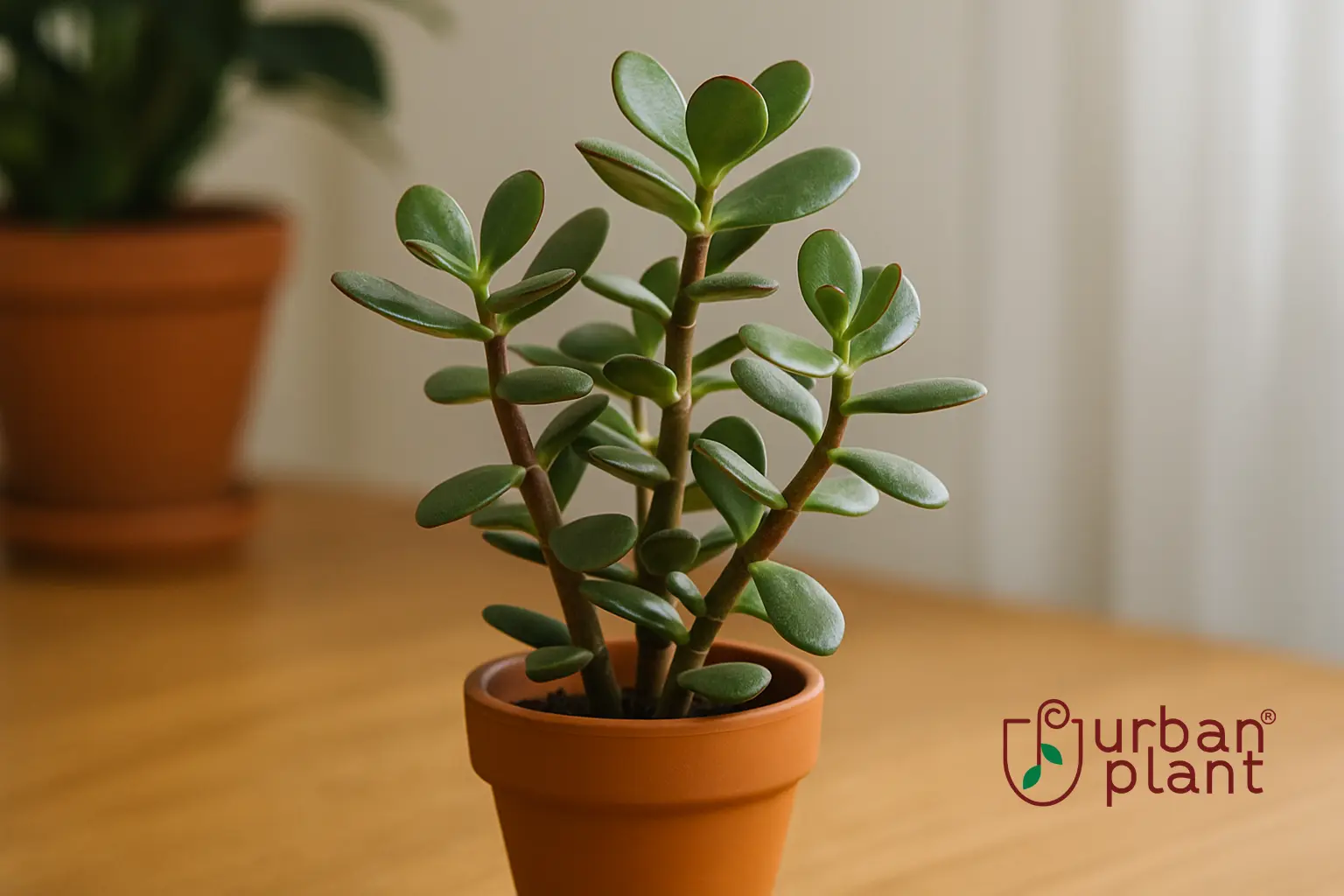 Jade Plant (Crassula ovata) in terracotta pot symbolizing friendship, prosperity, and good fortune – Urban Plant